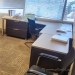 Grey L Suite Office Desk w/ Storage, Client Knee Space